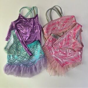 Wonder Nation Mermaid Swimsuit Bundle Pink/Purple 12 Month